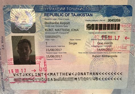 do americans need a visa for tajikistan